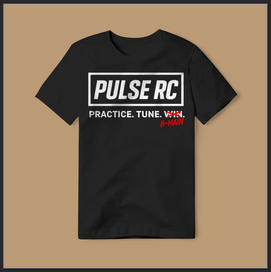 Pulse RC “Practice. Tune. B-Main.” T-shirt (Black)