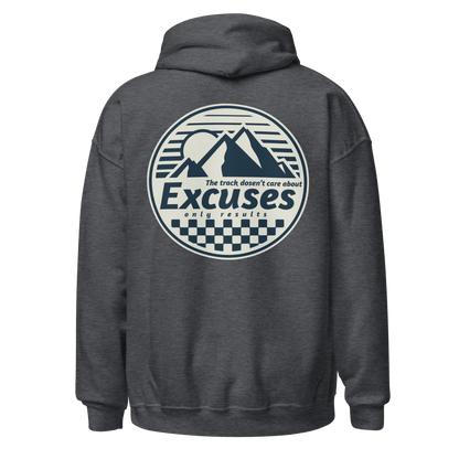 "Pulse RC Hoodie - No Excuses design, perfect for RC Racing, Remote Control Cars, Off-Road Racing, and Hobby Gear enthusiasts"